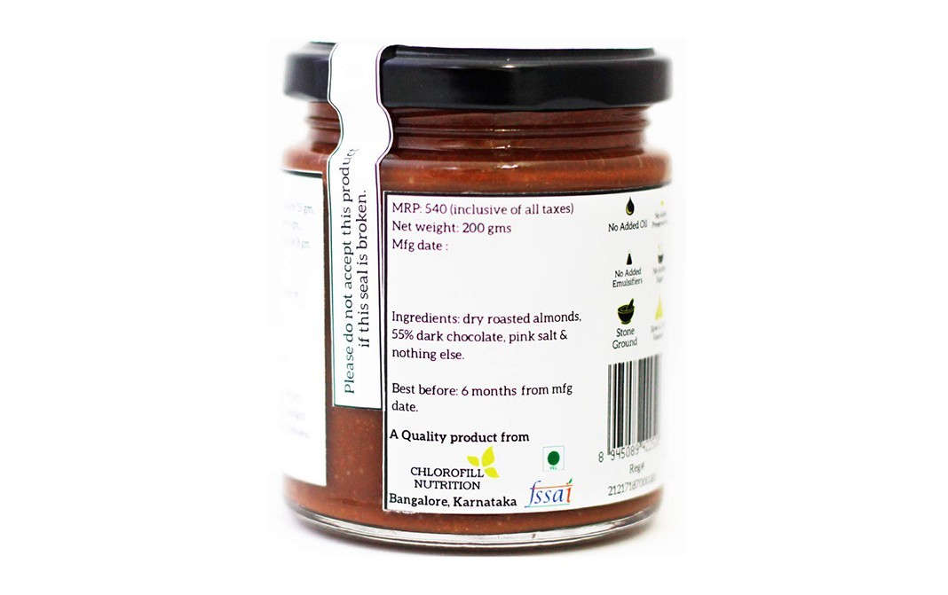 All Over Nuts 55% Dark Chocolate Almond Butter Crunchy   Glass Jar  200 grams